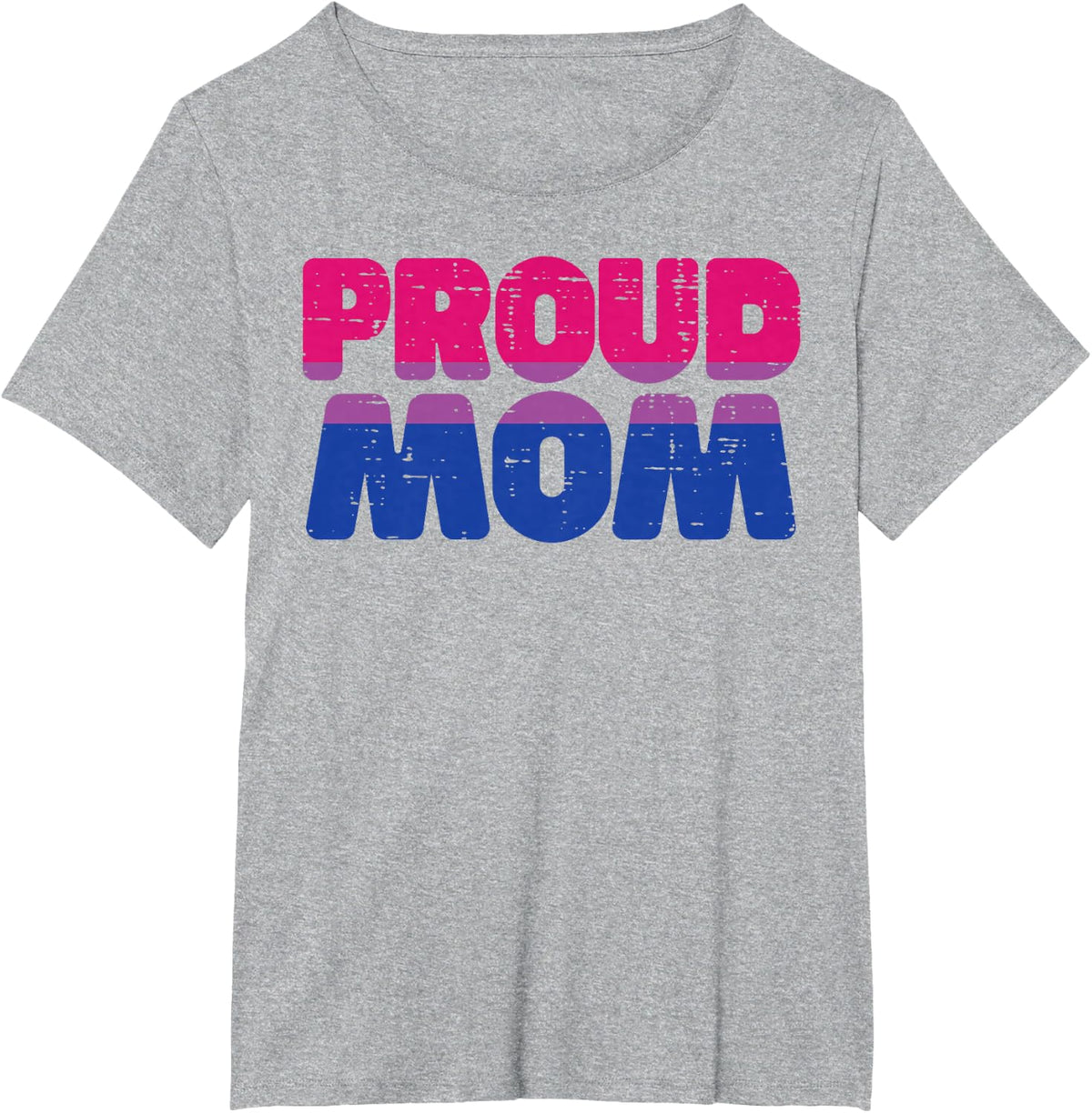 Bisexual Proud Mom Bi Pride Flag Ally LGBTQ Mama Mommy Women T-Shirt - Heather Grey