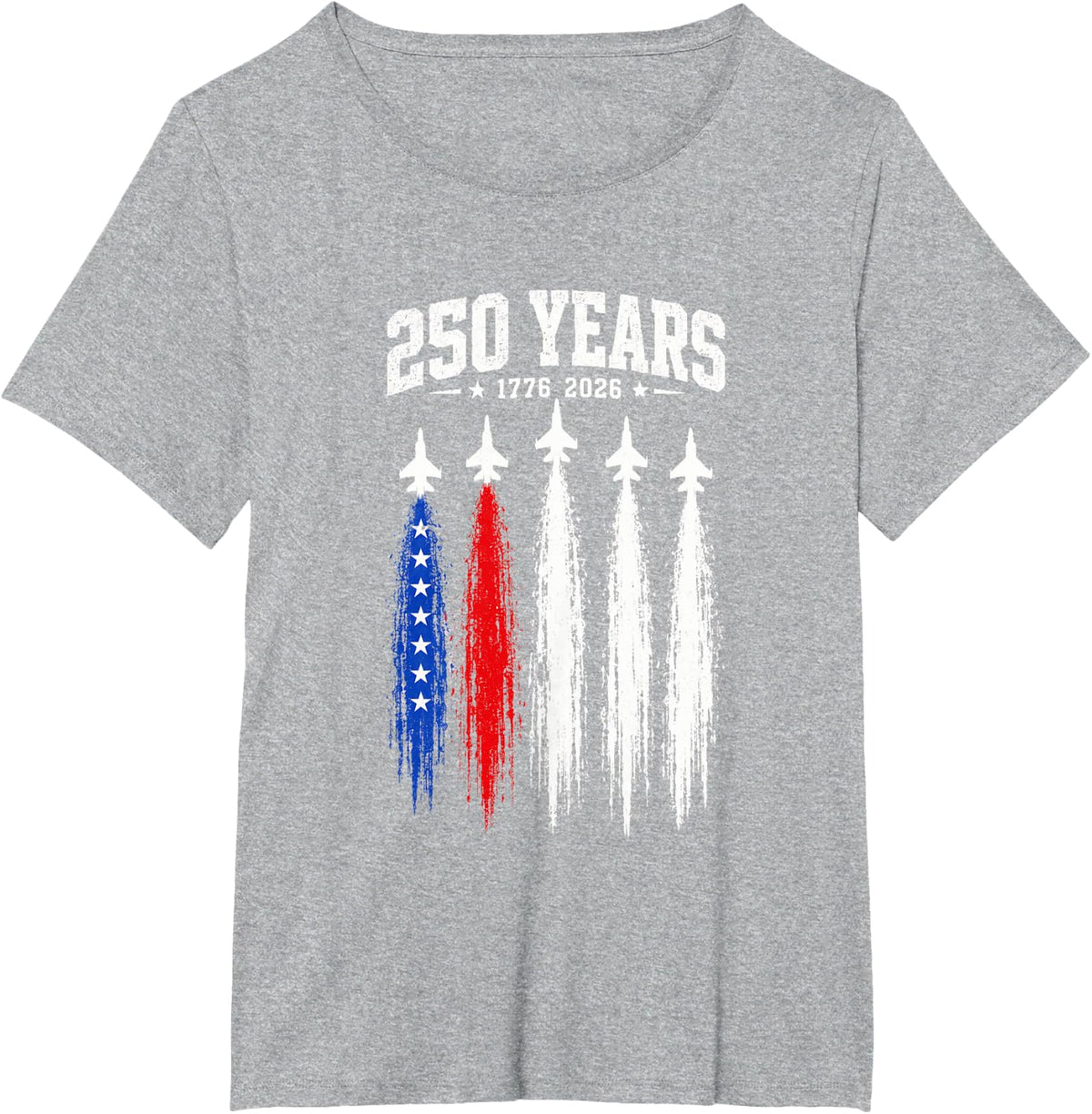 250 Anniversary USA 4th of July 250 Years American Patriotic T-Shirt - Heather Grey