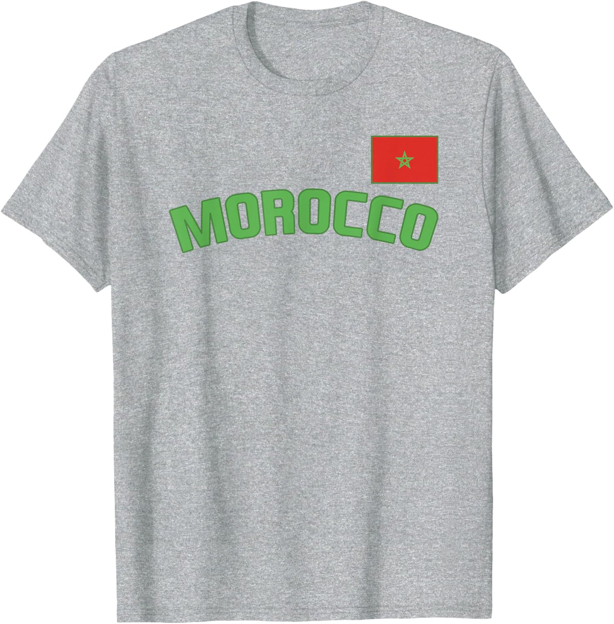 Morocco Flag Moroccan Pride International Country T-Shirt - Heather Grey