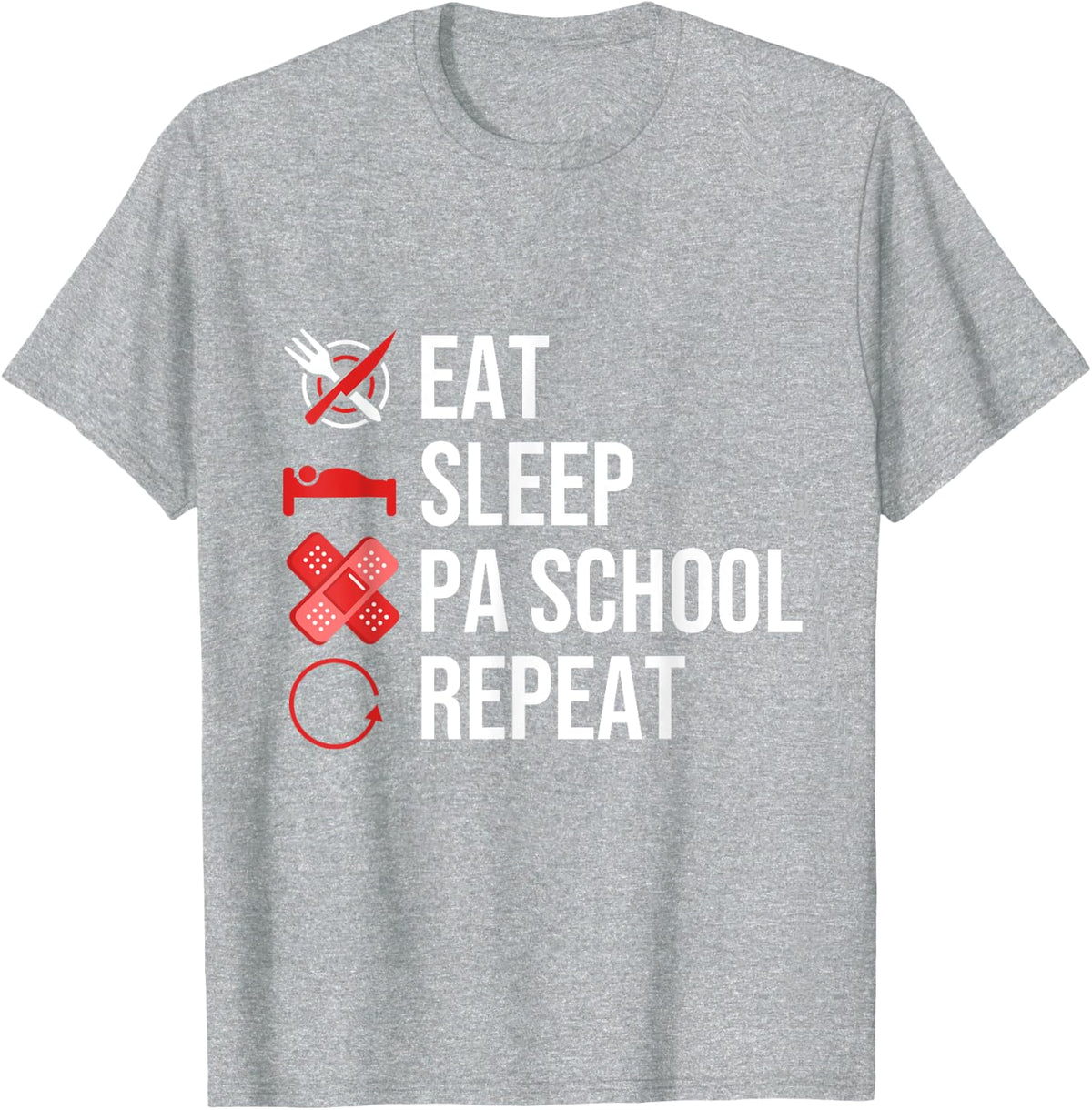 Physician Assistant Gift PA School T-Shirt Tee for Medical Assistant Students - Heather Grey
