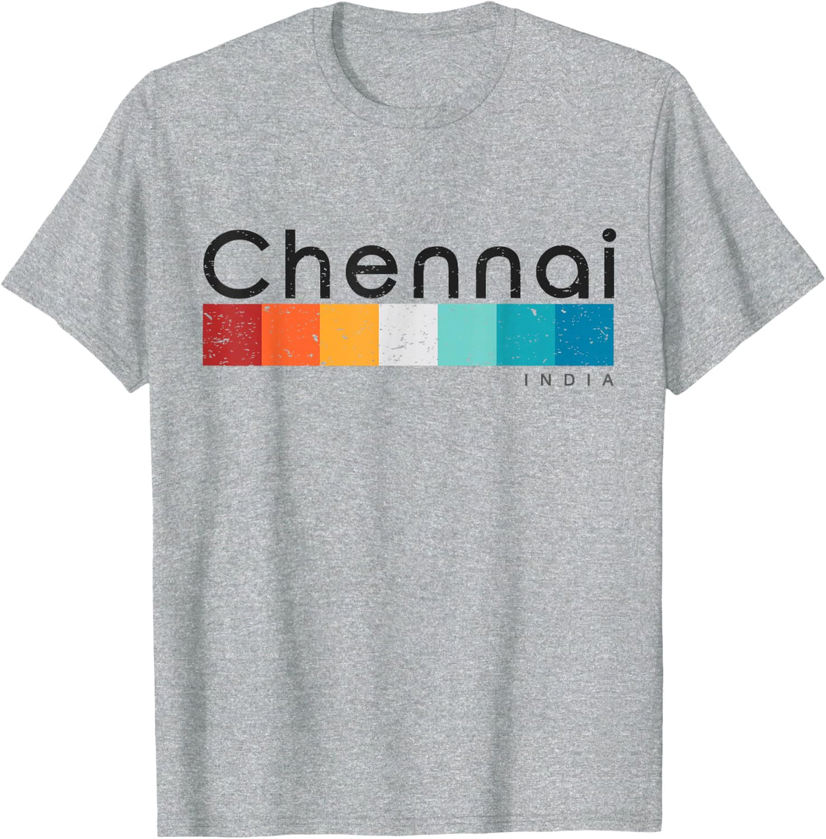 Chennai India Retro style Vintage Design T-shirt T-Shirt - Heather Grey