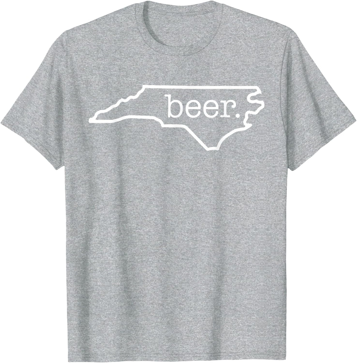 Craft Beer Lovers North Carolina Beer State of North Carolina T-Shirt - Heather Grey