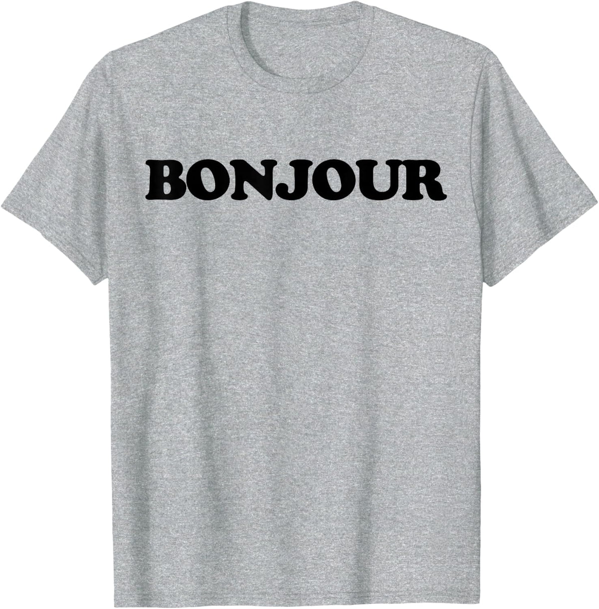 Bonjour T-Shirt - Heather Grey