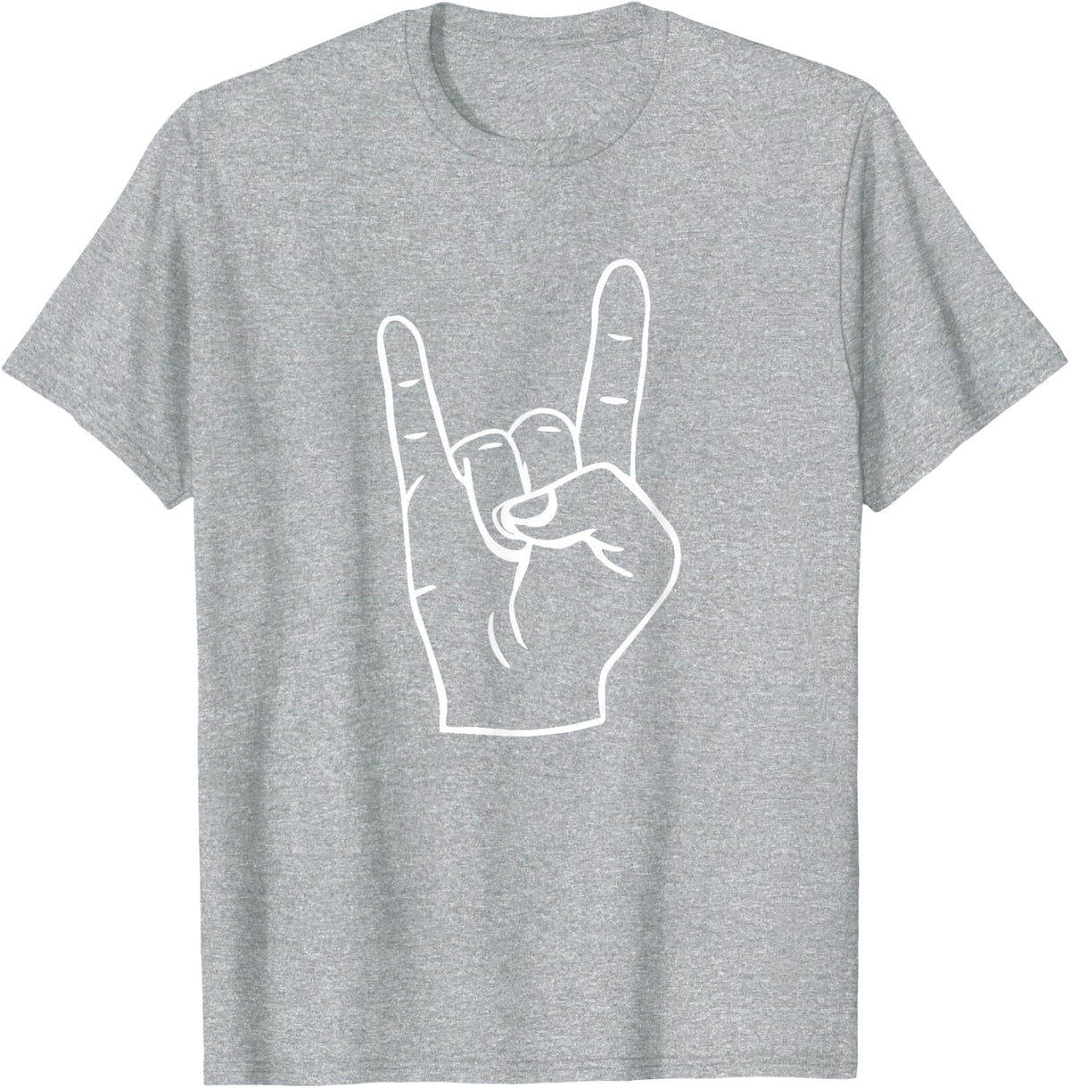 Devil Horns Metal Horns Rock On Rock And Roll T-Shirt - Heather Grey