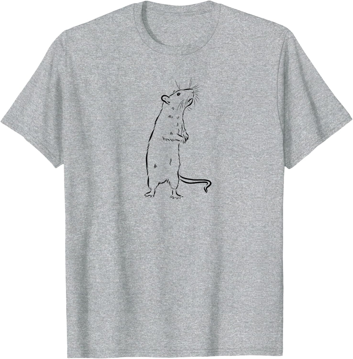 Mens Girls Boys Kids Logo Ink Art Cute Funny Pet Rat Lover T-Shirt - Heather Grey