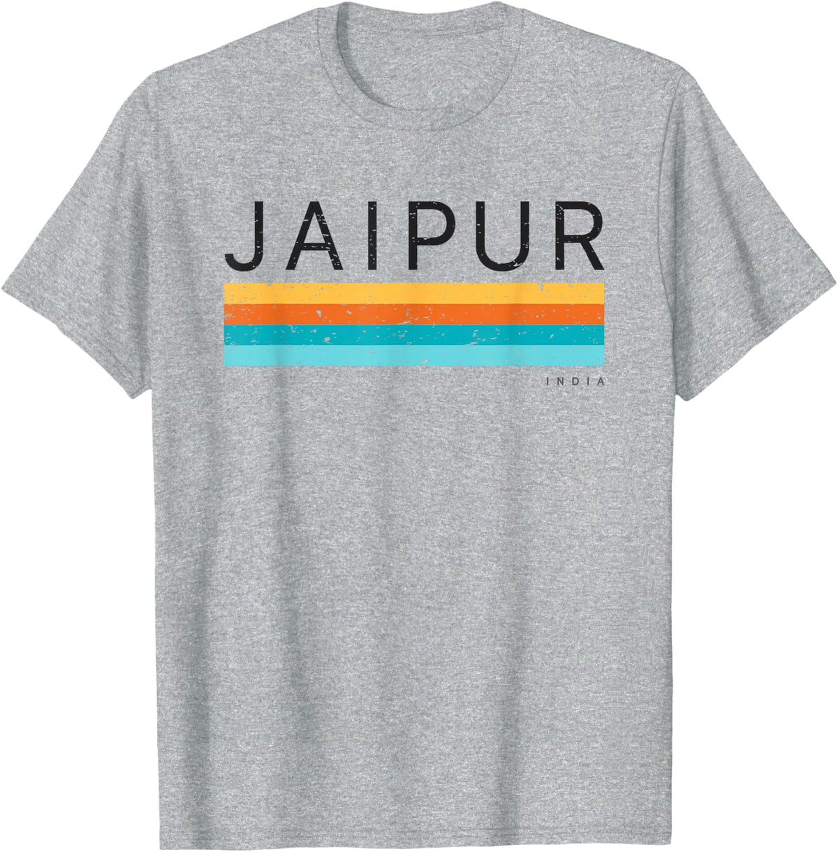 Vintage Jaipur India Retro Design T-Shirt - Heather Grey