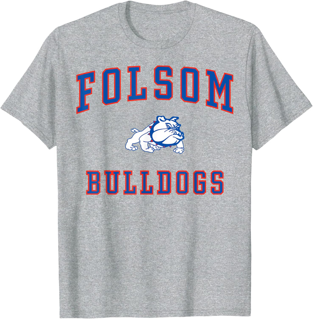 Folsom High School Bulldogs T-Shirt C1 T-Shirt - Heather Grey