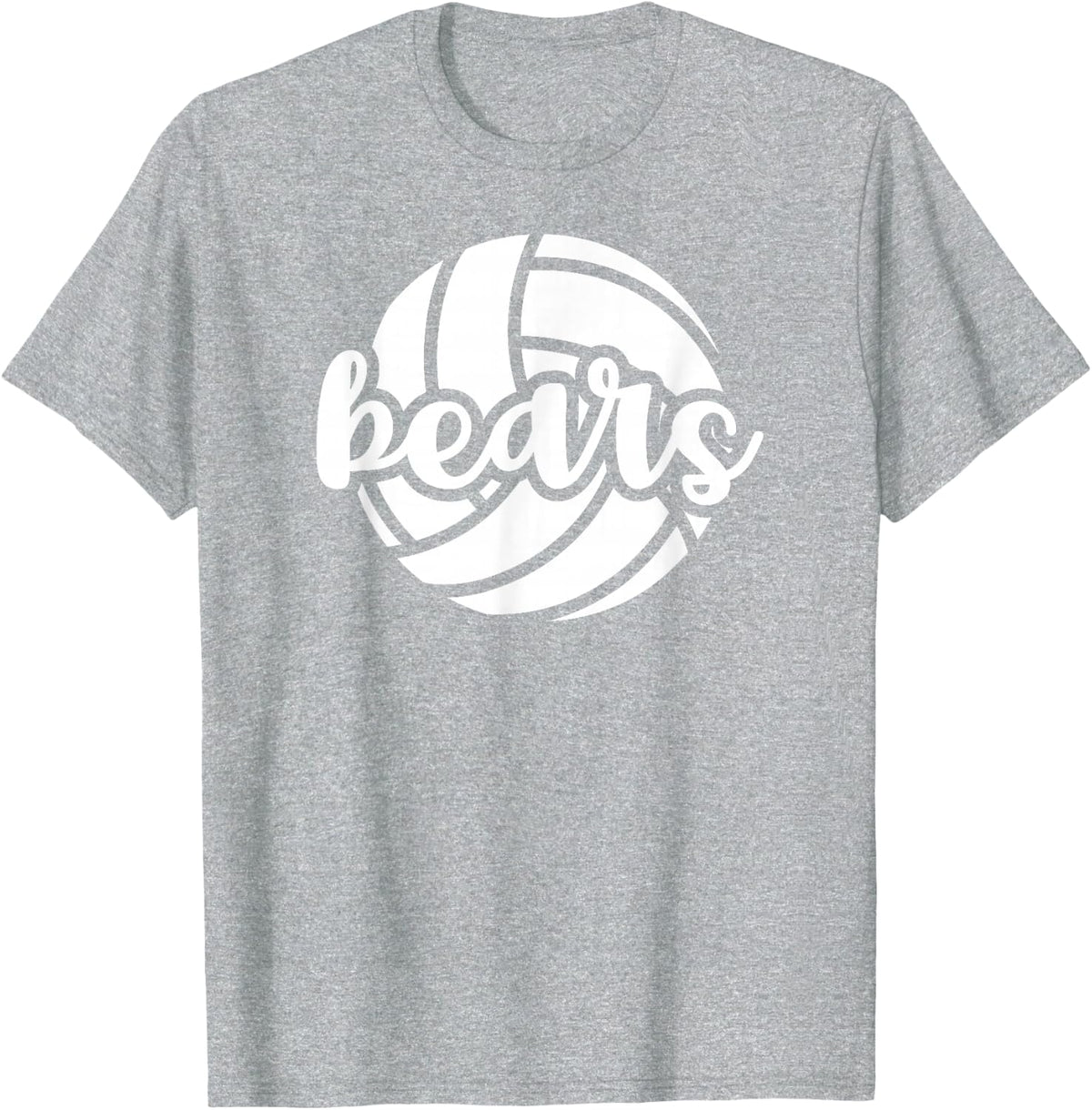 Bears Volleyball Team Mascot School Spirit Game Day T-Shirt - Heather Grey
