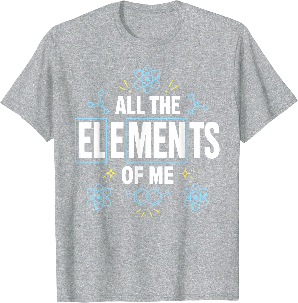 Science Molecule Atom Chemistry Teacher Student Physics T-Shirt - Heather Grey