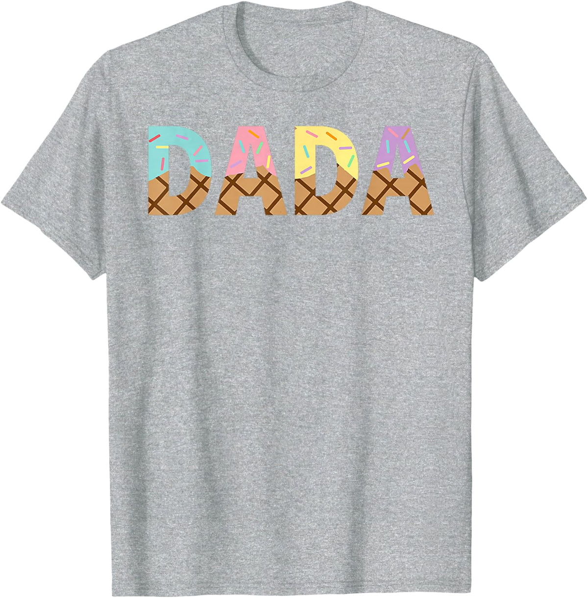 Dada Of The Sweet One Ice Cream 1st First Family Father Day T-Shirt - Heather Grey