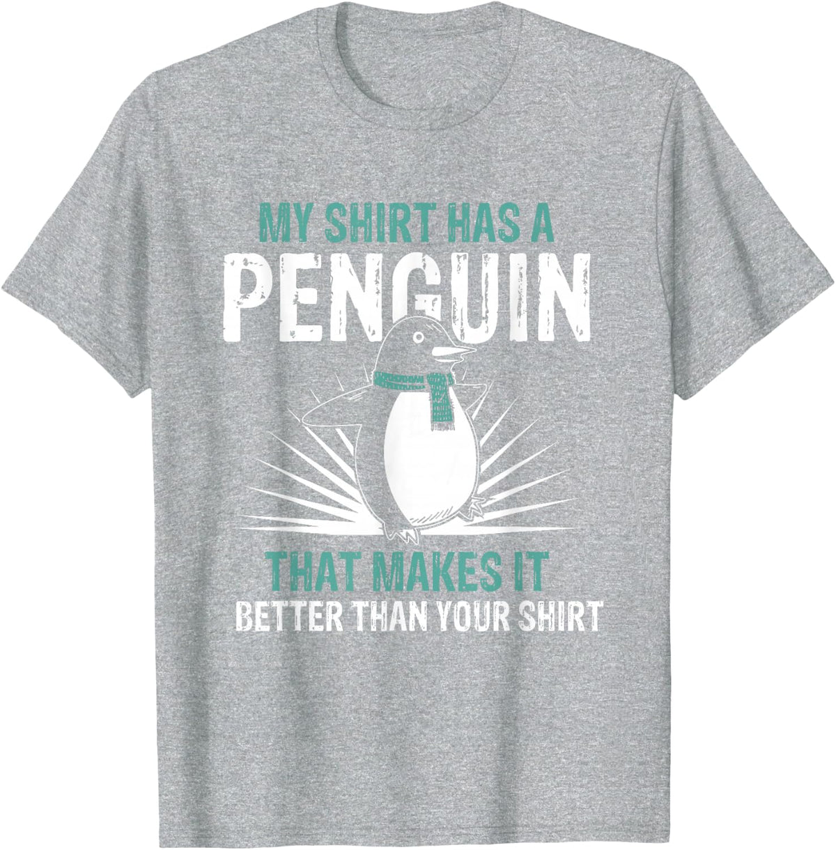Penguin Zoo Antarctic Nature Zoo Sea Gift T-Shirt - Heather Grey