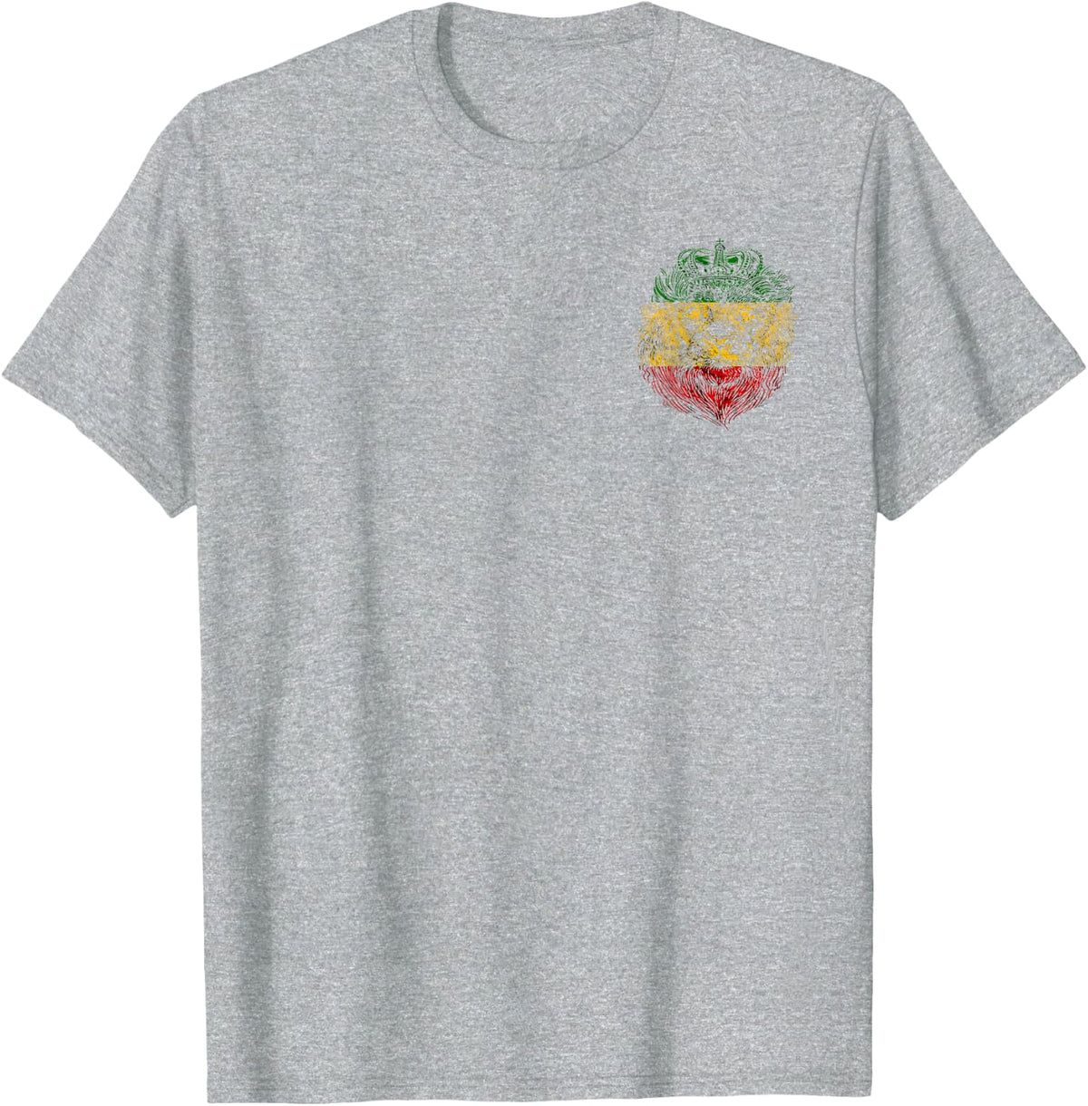 Rastafari Lion Reggae Jamaica Reggaeton Reggae Music Hippie T-Shirt - Heather Grey
