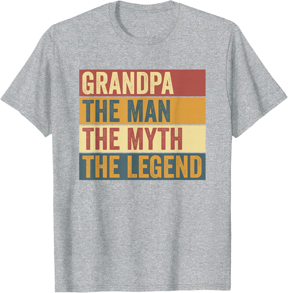 Funny Grandpa Legend Saying T-Shirt - Heather Grey