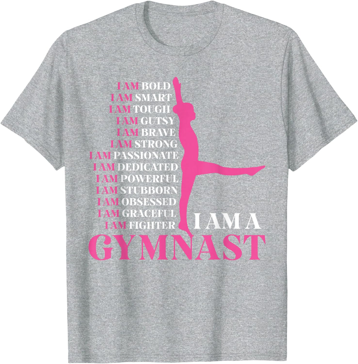 I Am A Gymnast Gymnastics Girls Boys Women Men Retro Sports T-Shirt - Heather Grey
