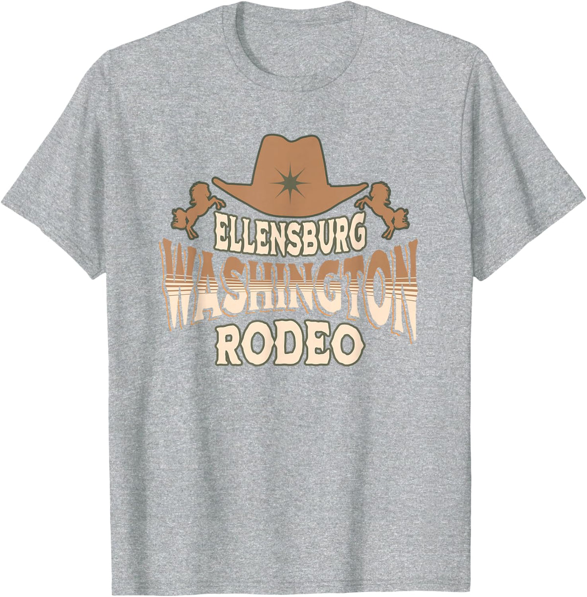 Ellensburg Washington Rodeo T-Shirt - Heather Grey