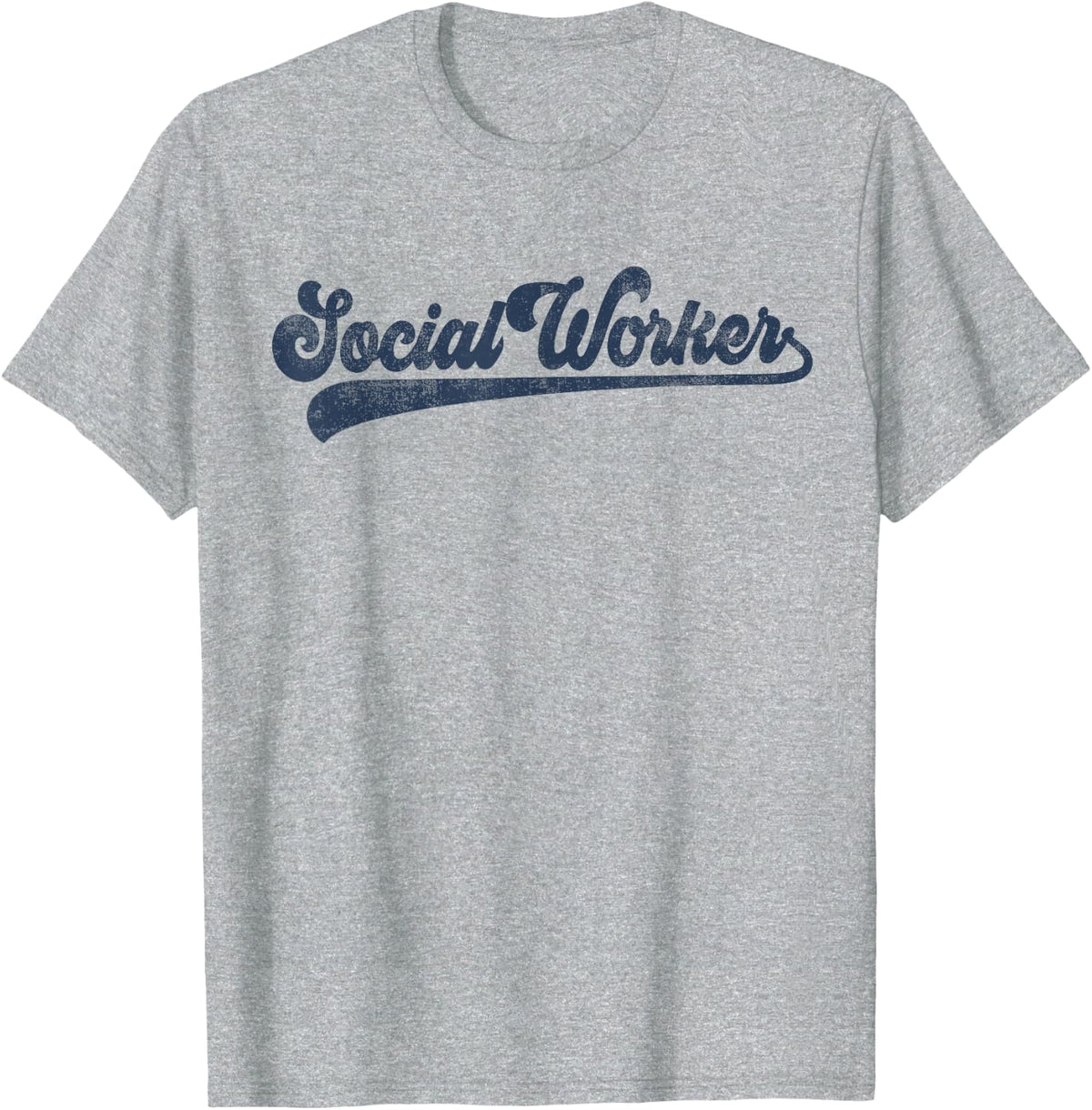 Social Worker Cute Vintage Graphic Social Work T-Shirt - Heather Grey
