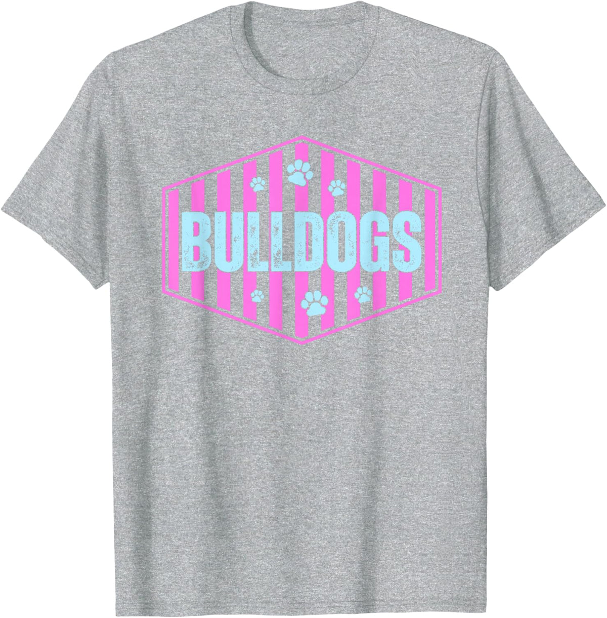 Bulldogs Mascot Back to School Spirit Sport Women Teachers T-Shirt - Heather Grey