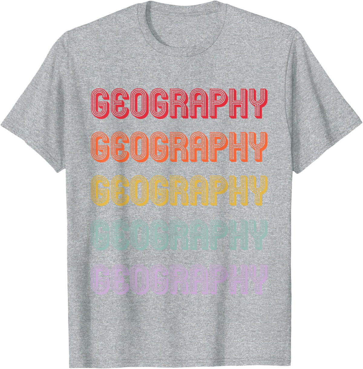 Geography T-Shirt - Heather Grey