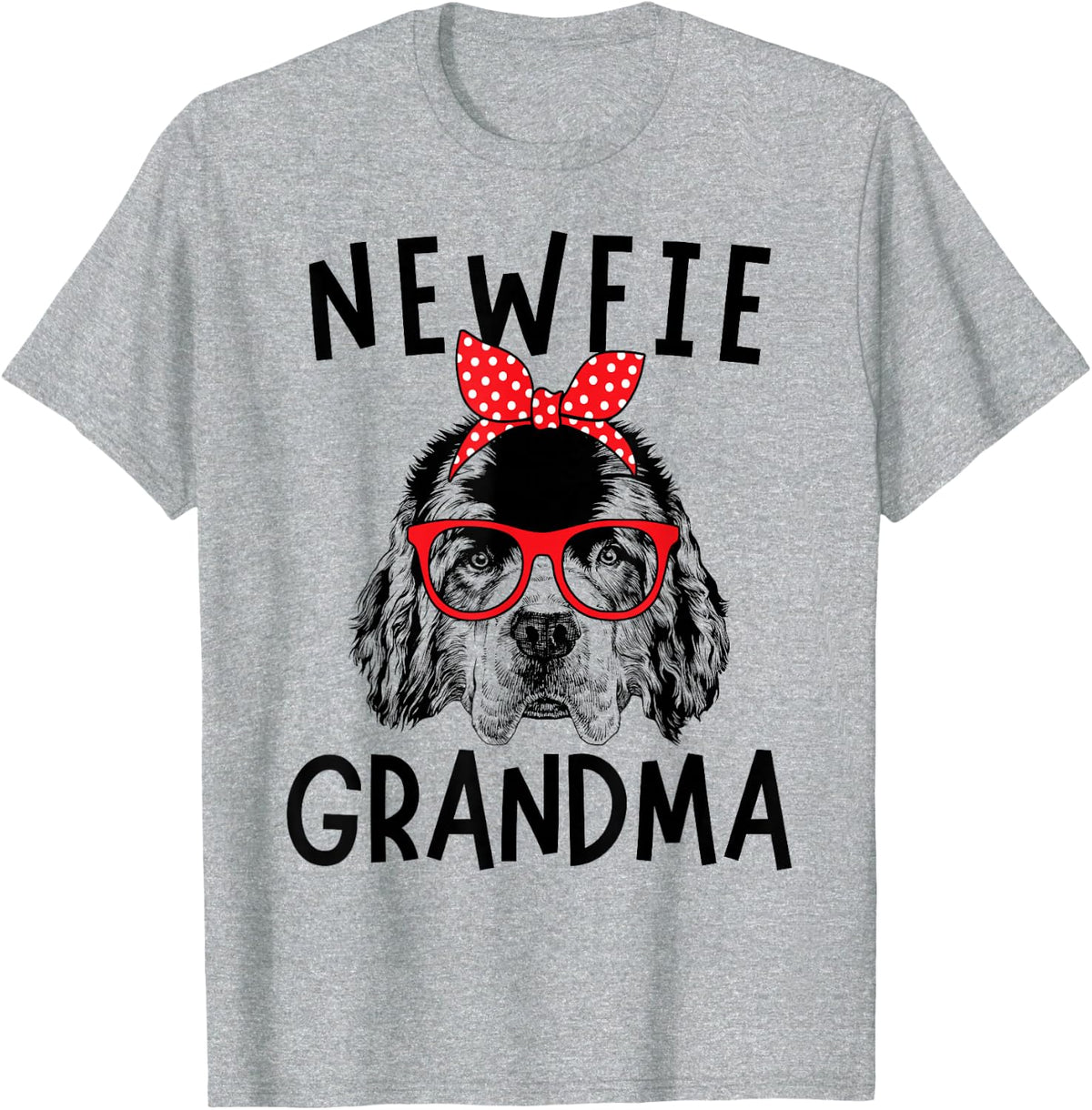 Newfie Grandma Newfoundland Dog Nana Mother's Day T-Shirt - Heather Grey