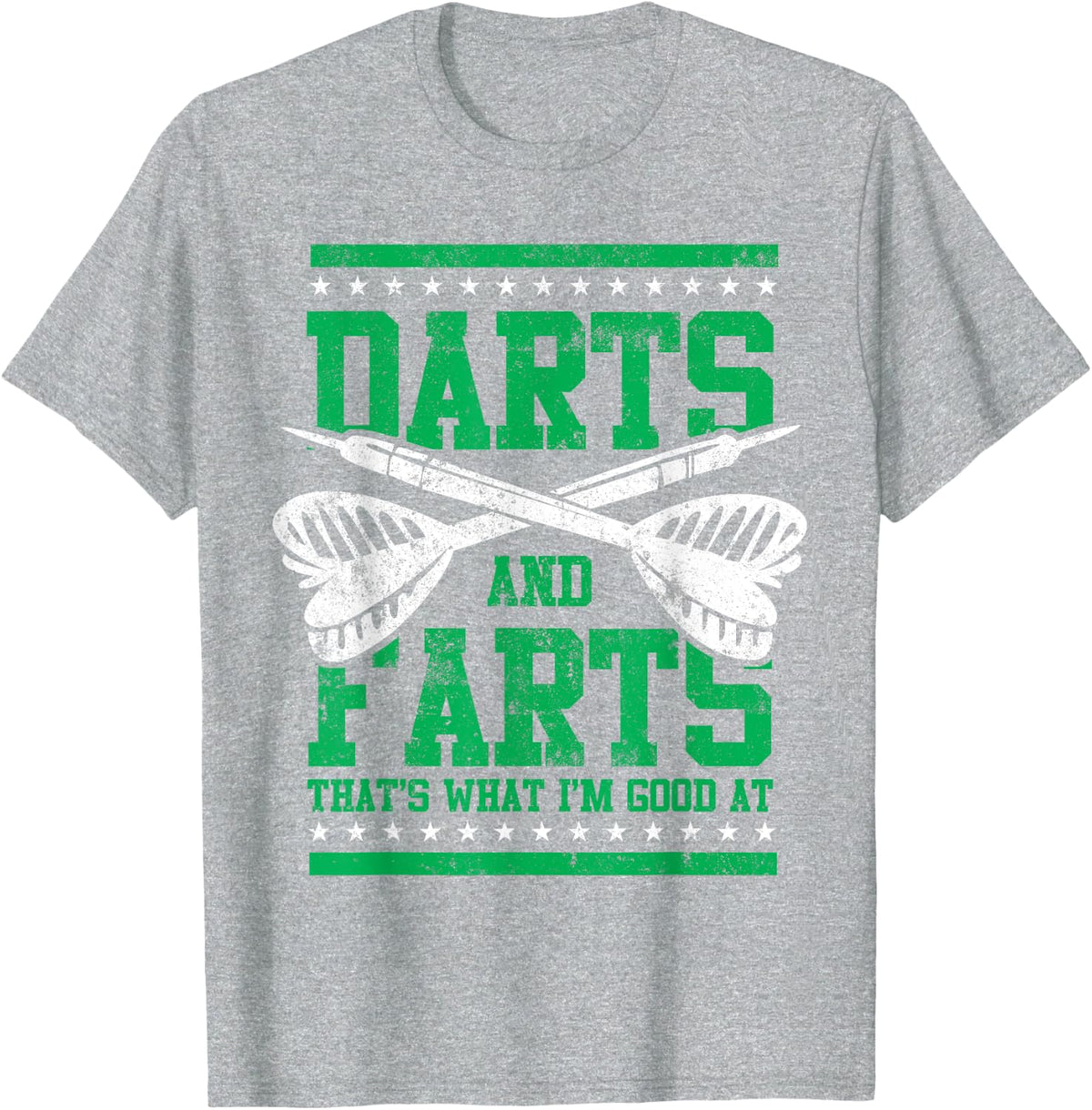 Farts and Darts Funny Dart Player Gift for Men Great Game T-Shirt - Heather Grey