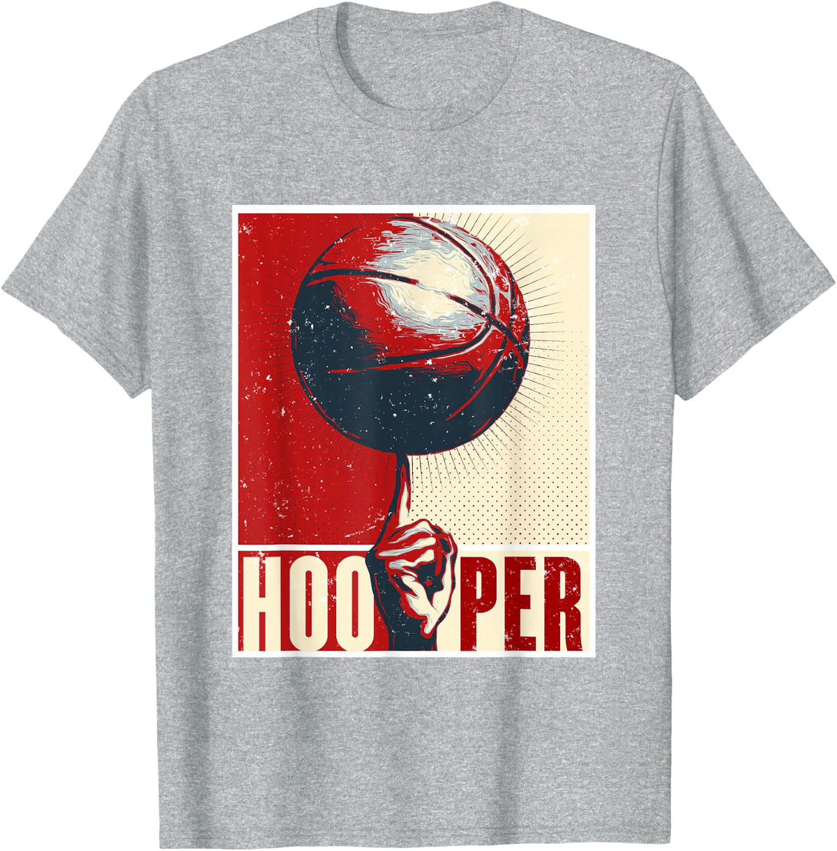 Basketball gift Hooper Street Streetball Basketball player T-Shirt - Heather Grey