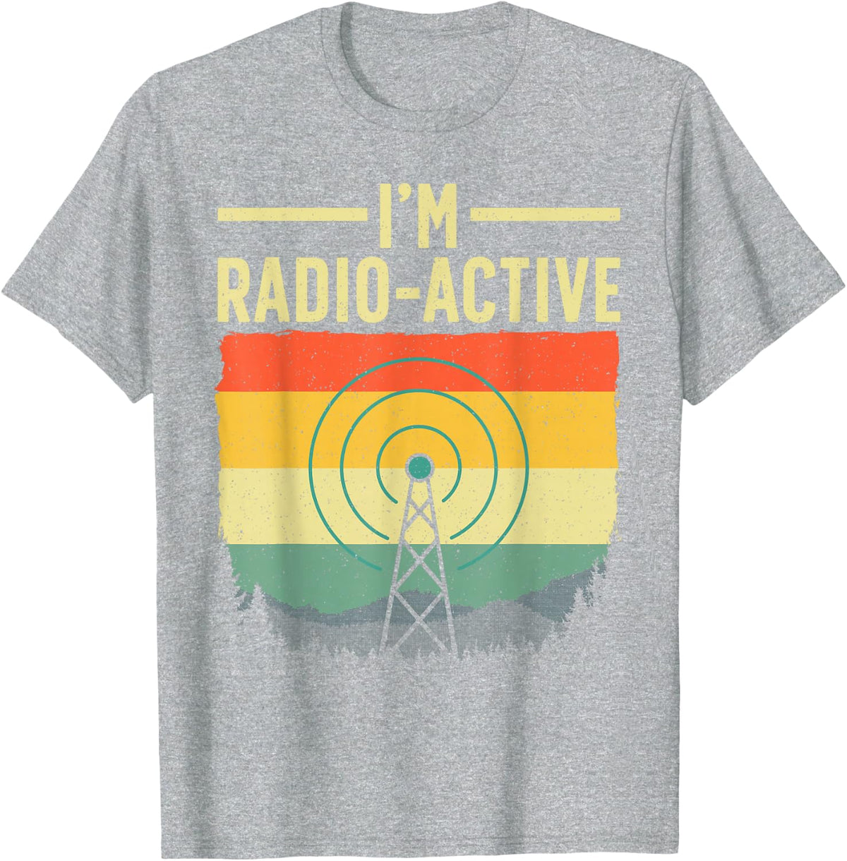 Cool Ham Radio Art For Men Women Ham Operator Amateur Radio T-Shirt - Heather Grey