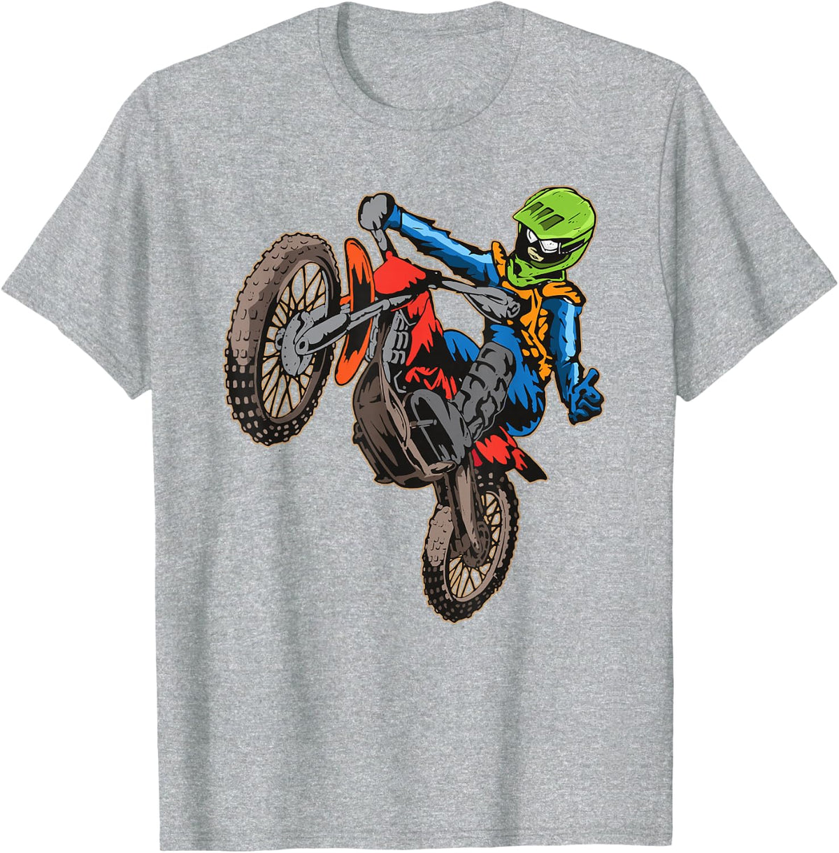 Vintage Dirtbike shirt - motorcycle dirt bike tshirt gift T-Shirt - Heather Grey