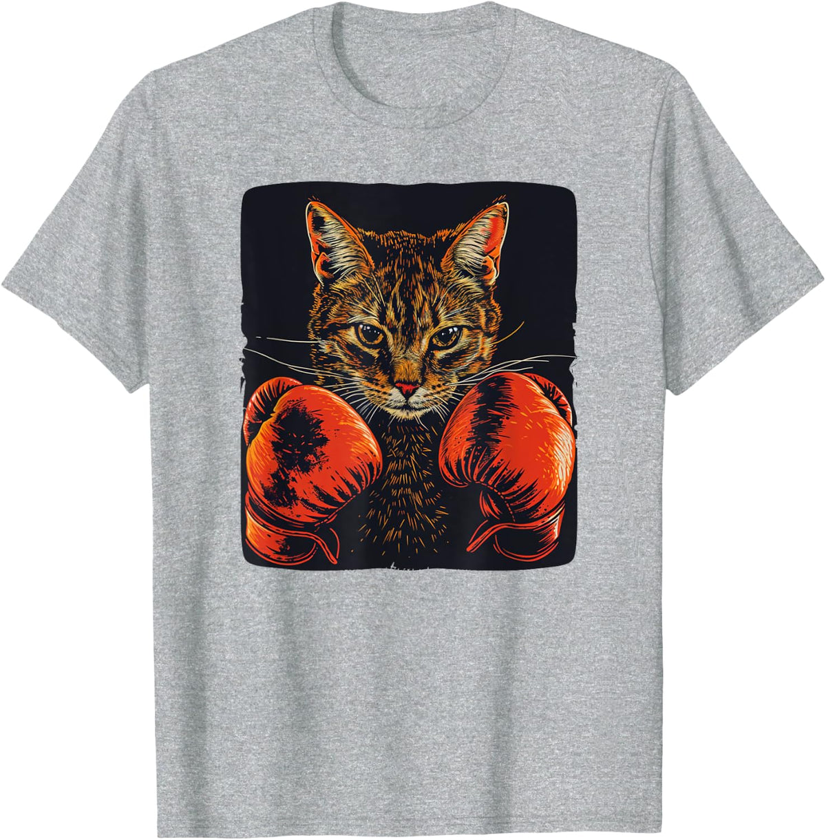 Pretty funny cat outfit with boxing gloves for sport fans T-Shirt for Men Women Girls Kids - Heather Grey